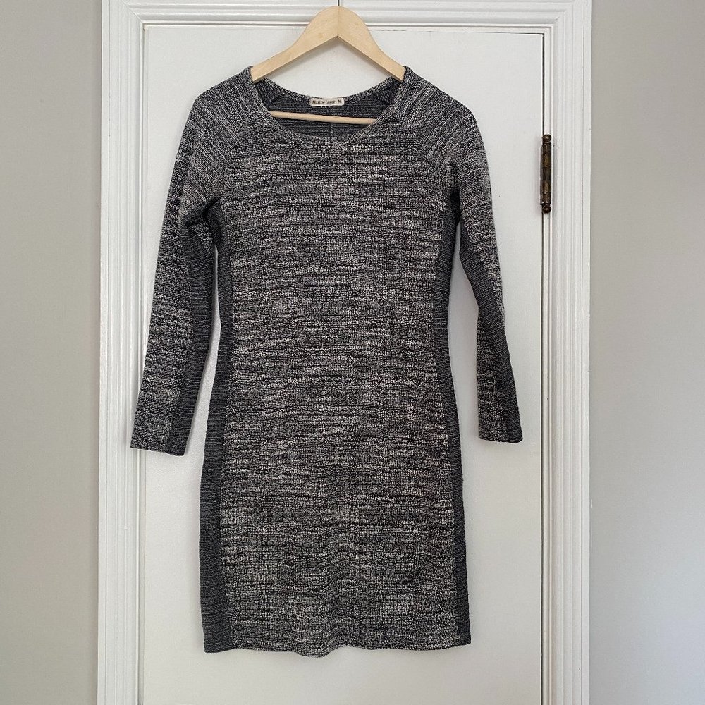 Marine Layer Stretch Knit Career Cotton Dress Gray Si… Gem